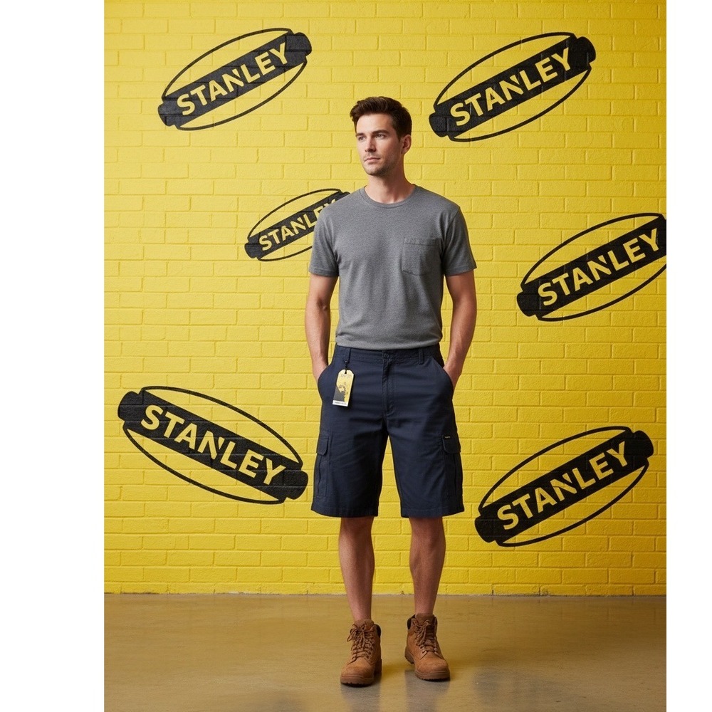 🚦Stanley Workwear Navy Blue Cargo Shorts Size‎ 38 Cotton Utility Work Shorts$50